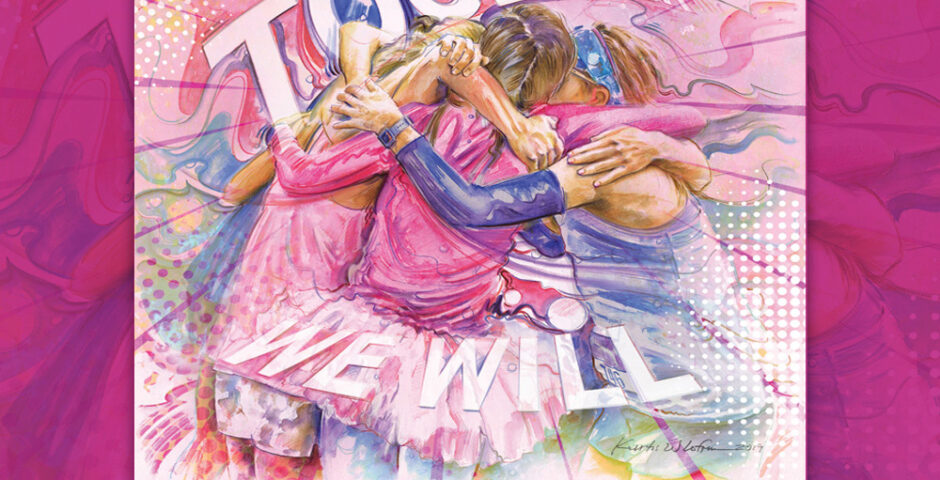 DONNA Breast Cancer Marathon^Watercolor Pencil Illustration