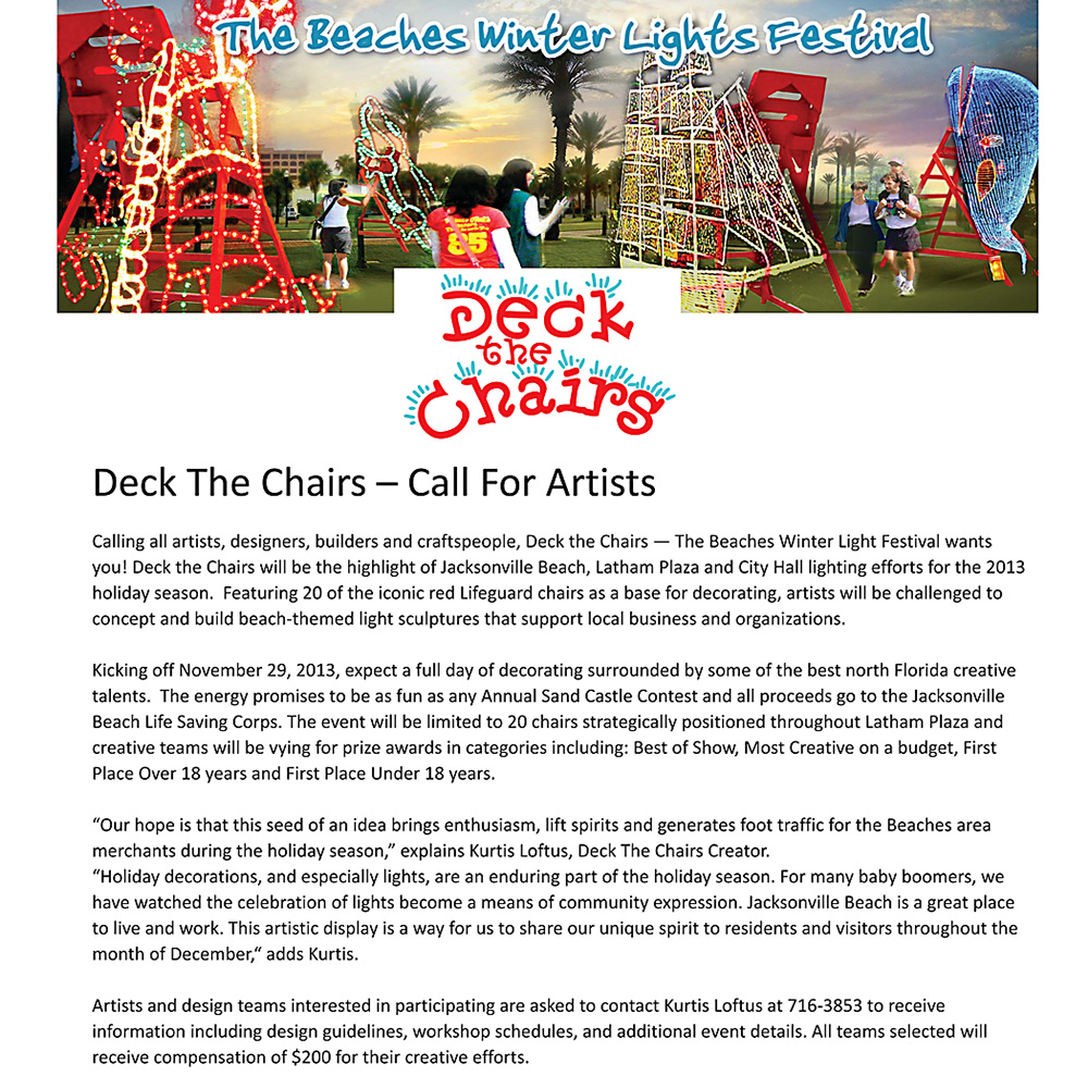 2013 Deck The Chairs^Engaging Artists & Craftsmen