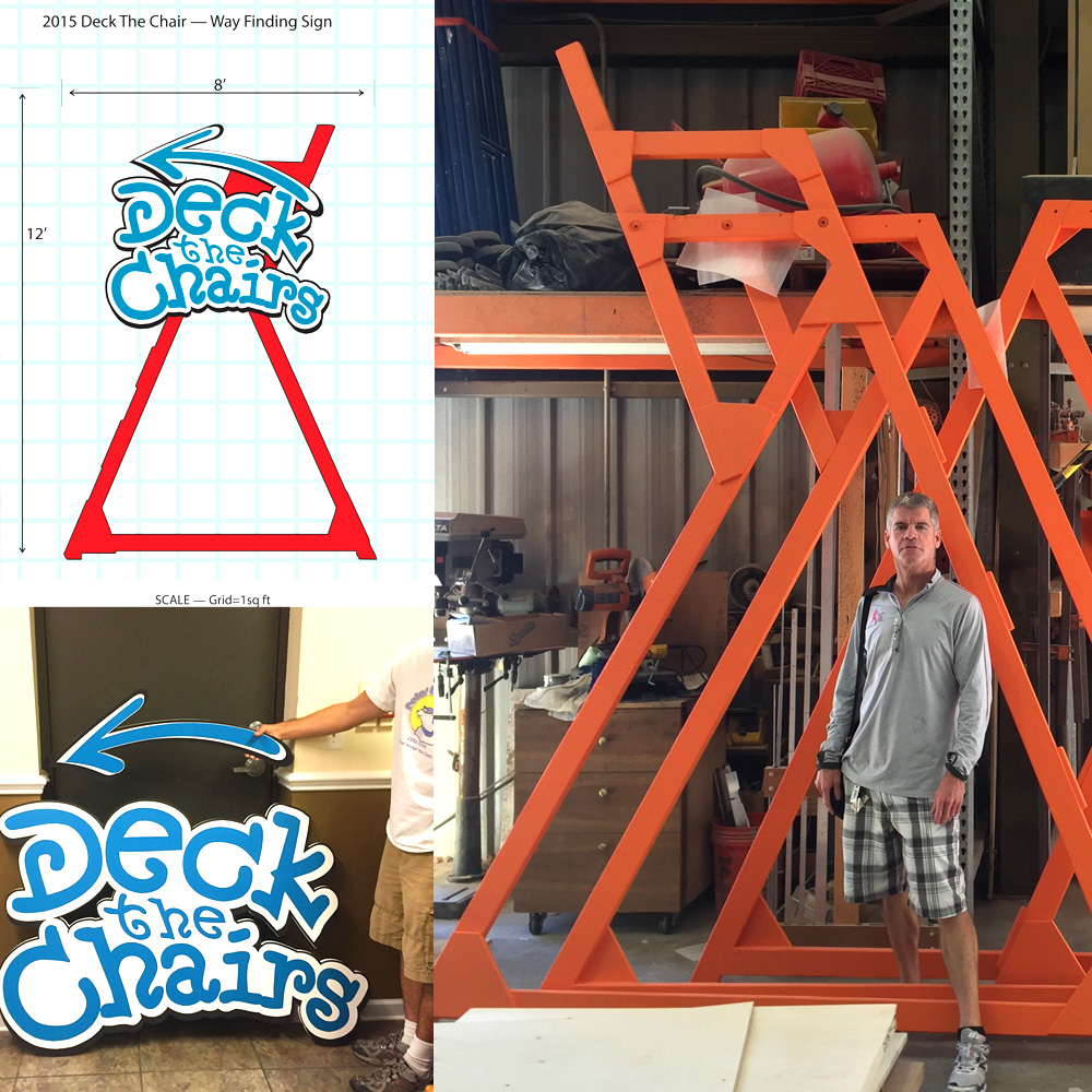 2015 Deck The Chairs^Way Finding Signage Fabrication^Artistic Contractors